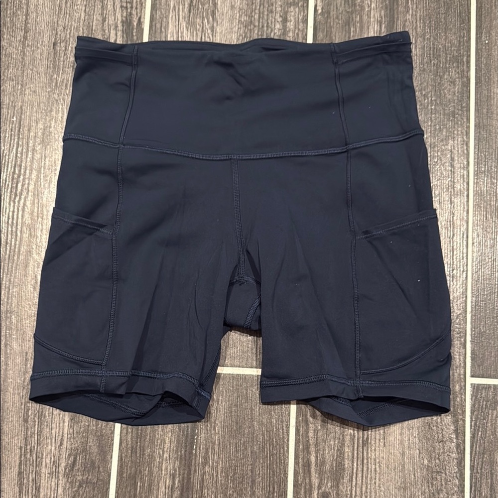 Women's Navy High-Waisted Shorts